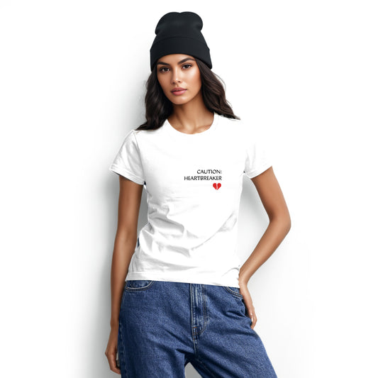 "Caution: heartbreaker" t-shirt